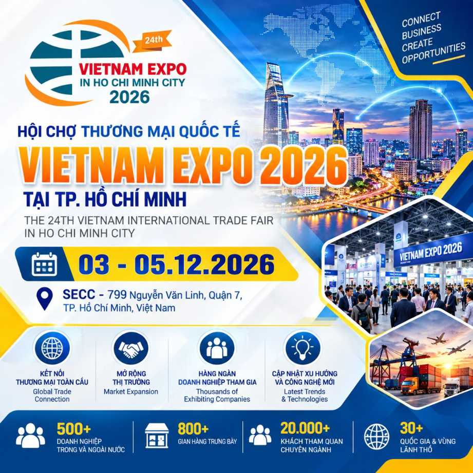 VIETNAM EXPO HCMC 2026 | Thiết kế &amp; thi công gian hàng